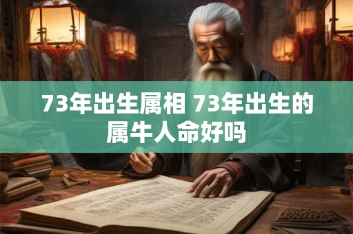 73年出生属相 73年出生的属牛人命好吗