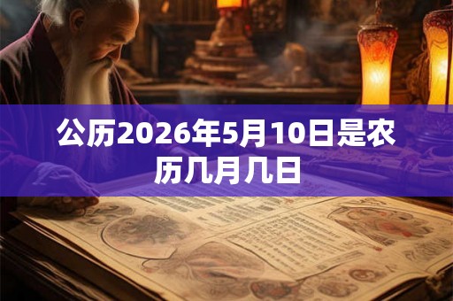 公历2026年5月10日是农历几月几日