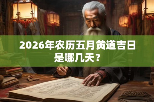 2026年农历五月黄道吉日是哪几天? 2026年农历五月黄道吉日是哪几天?