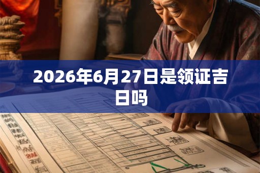 2026年6月27日是领证吉日吗 2026年6月27日是领证吉日吗