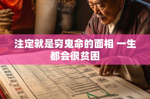 注定就是穷鬼命的面相 一生都会很贫困