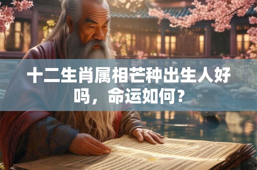 十二生肖属相芒种出生人好吗，命运如何？
