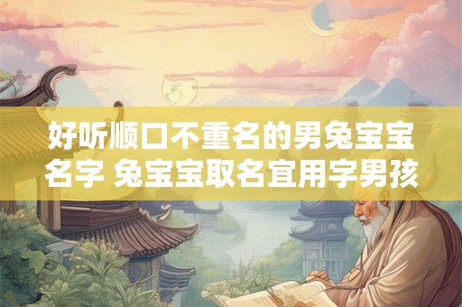 好听顺口不重名的男兔宝宝名字 兔宝宝取名宜用字男孩