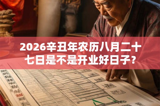 2026辛丑年农历八月二十七日是不是开业好日子？