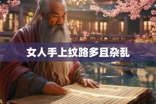 女人手上纹路多且杂乱