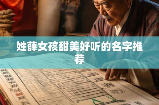 姓薛女孩甜美好听的名字推荐
