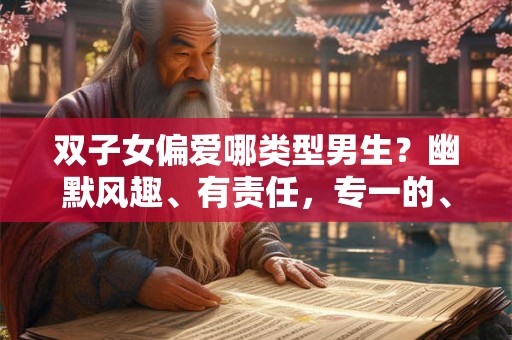 双子女偏爱哪类型男生？幽默风趣、有责任，专一的、聪明有能力的男生！
