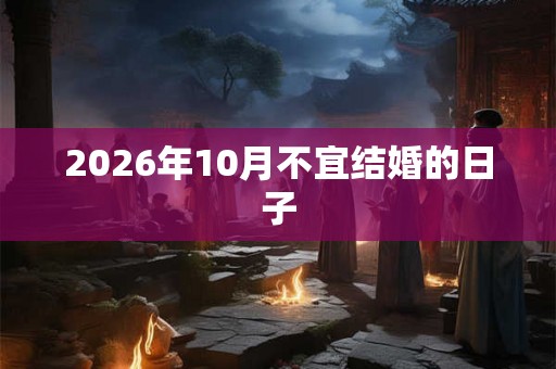 2026年10月不宜结婚的日子 2026年10月不宜结婚的日子