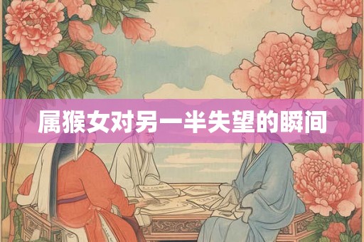 属猴女对另一半失望的瞬间