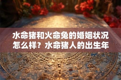 水命猪和火命兔的婚姻状况怎么样?水命猪人的出生年份 水命猪和火命兔的婚姻状况怎么样?水命猪人的出生年份