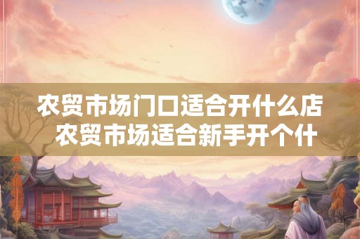 农贸市场门口适合开什么店 农贸市场适合新手开个什么店 农贸市场门口适合开什么店 农贸市场适合新手开个什么店