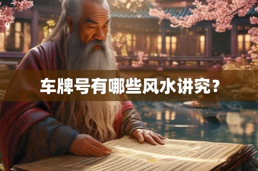 车牌号有哪些风水讲究? 车牌号有哪些风水讲究?