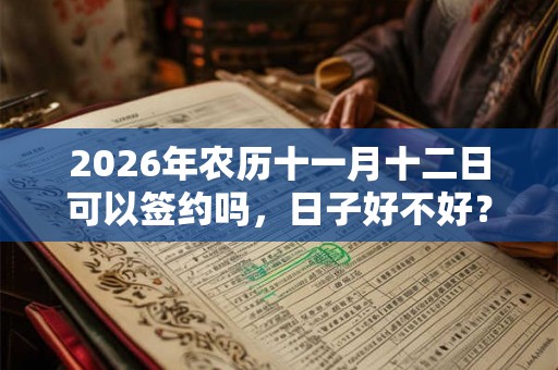 2026年农历十一月十二日可以签约吗，日子好不好？