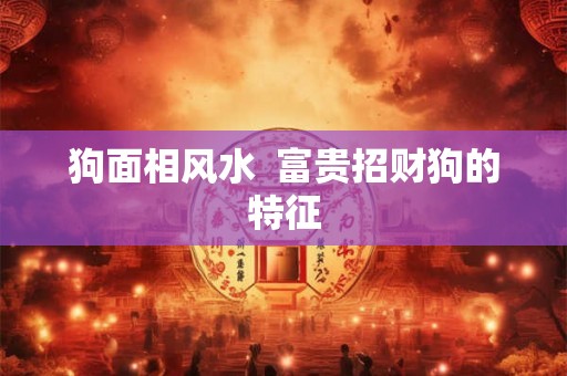 狗面相风水  富贵招财狗的特征