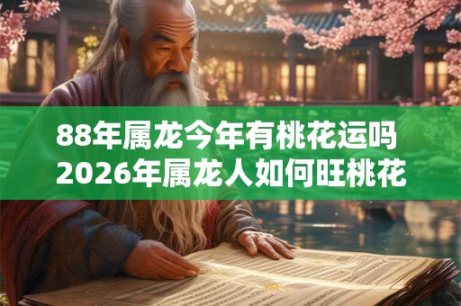 88年属龙今年有桃花运吗 2026年属龙人如何旺桃花 88年属龙今年有桃花运吗 2026年属龙人如何旺桃花