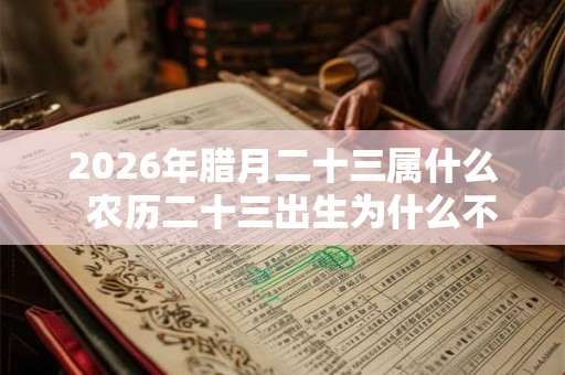 2026年腊月二十三属什么  农历二十三出生为什么不好
