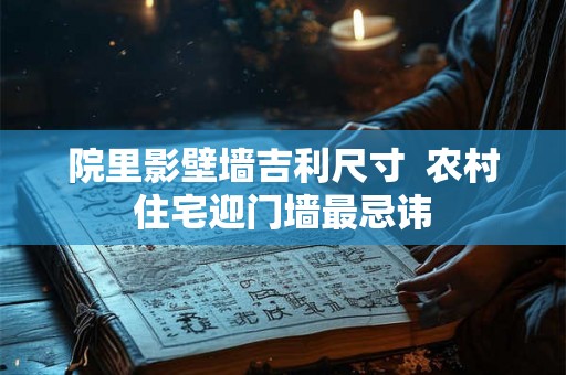 院里影壁墙吉利尺寸  农村住宅迎门墙最忌讳