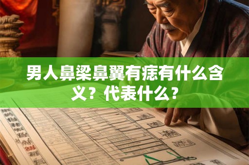 男人鼻梁鼻翼有痣有什么含义?代表什么? 男人鼻梁鼻翼有痣有什么含义?代表什么?