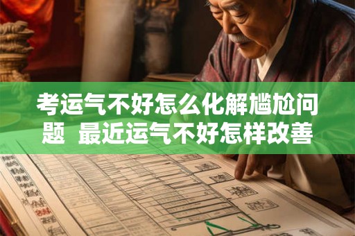 考运气不好怎么化解尴尬问题  最近运气不好怎样改善