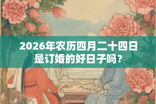 2026年农历四月二十四日是订婚的好日子吗？