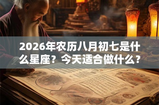 2026年农历八月初七是什么星座？今天适合做什么？