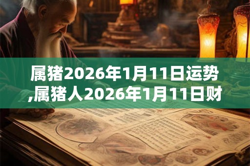 属猪2026年1月11日运势,属猪人2026年1月11日财运,生肖猪2026年1月11日运势