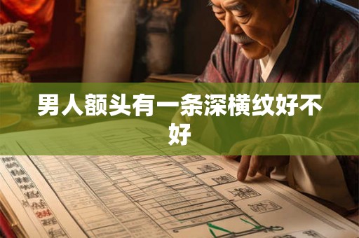 男人额头有一条深横纹好不好