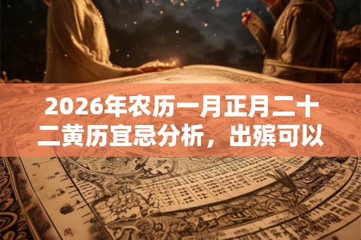2026年农历一月正月二十二黄历宜忌分析，出殡可以吗？