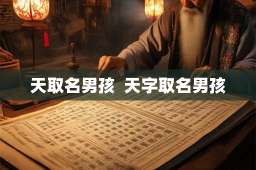 天取名男孩  天字取名男孩