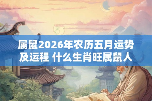 属鼠2026年农历五月运势及运程 什么生肖旺属鼠人
