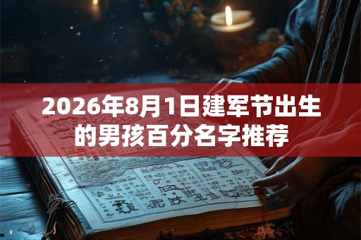 2026年8月1日建军节出生的男孩百分名字推荐