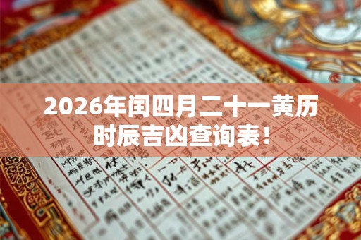 2026年闰四月二十一黄历时辰吉凶查询表！