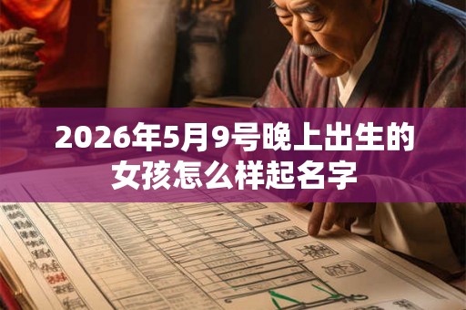 2026年5月9号晚上出生的女孩怎么样起名字