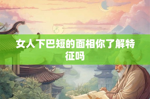 女人下巴短的面相你了解特征吗