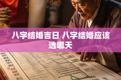 八字结婚吉日 八字结婚应该选哪天 八字结婚吉日 八字结婚应该选哪天