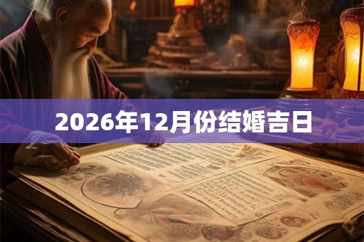 2026年12月份结婚吉日
