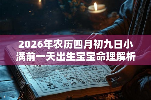 2026年农历四月初九日小满前一天出生宝宝命理解析！