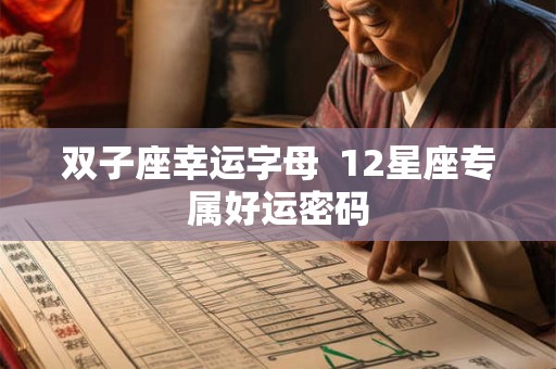 双子座幸运字母  12星座专属好运密码