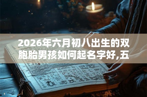 2026年六月初八出生的双胞胎男孩如何起名字好,五行属什么? 2026年六月初八出生的双胞胎男孩如何起名字好,五行属什么?
