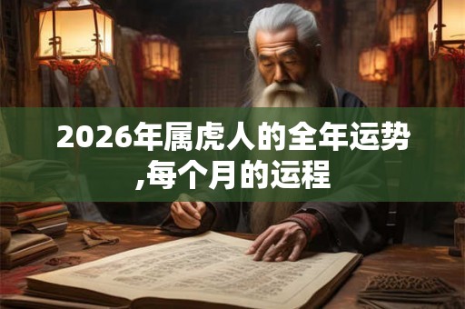2026年属虎人的全年运势,每个月的运程