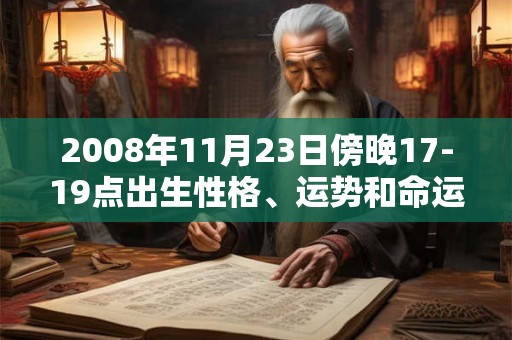 2008年11月23日傍晚17-19点出生性格、运势和命运 2008年11月23日傍晚17-19点出生性格、运势和命运