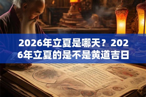 2026年立夏是哪天？2026年立夏的是不是黄道吉日？