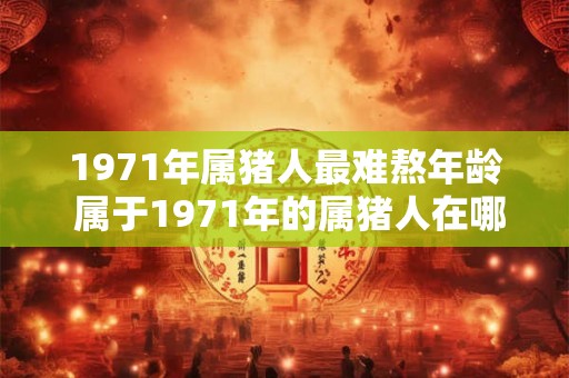 1971年属猪人最难熬年龄 属于1971年的属猪人在哪个年龄段最难熬