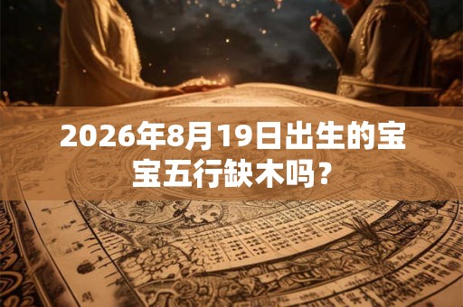 2026年8月19日出生的宝宝五行缺木吗？