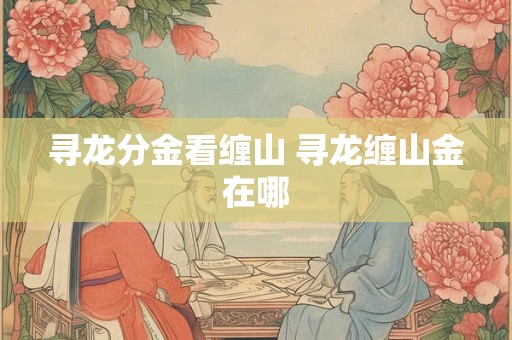 寻龙分金看缠山 寻龙缠山金在哪 寻龙分金看缠山 寻龙缠山金在哪