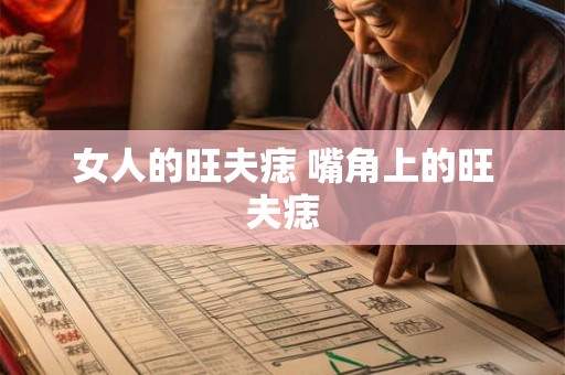 女人的旺夫痣 嘴角上的旺夫痣