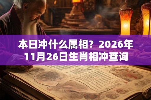 本日冲什么属相？2026年11月26日生肖相冲查询