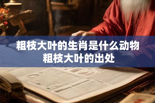 粗枝大叶的生肖是什么动物 粗枝大叶的出处
