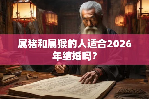 属猪和属猴的人适合2026年结婚吗？