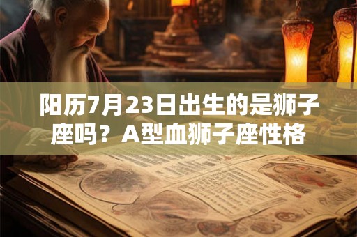 阳历7月23日出生的是狮子座吗？A型血狮子座性格
